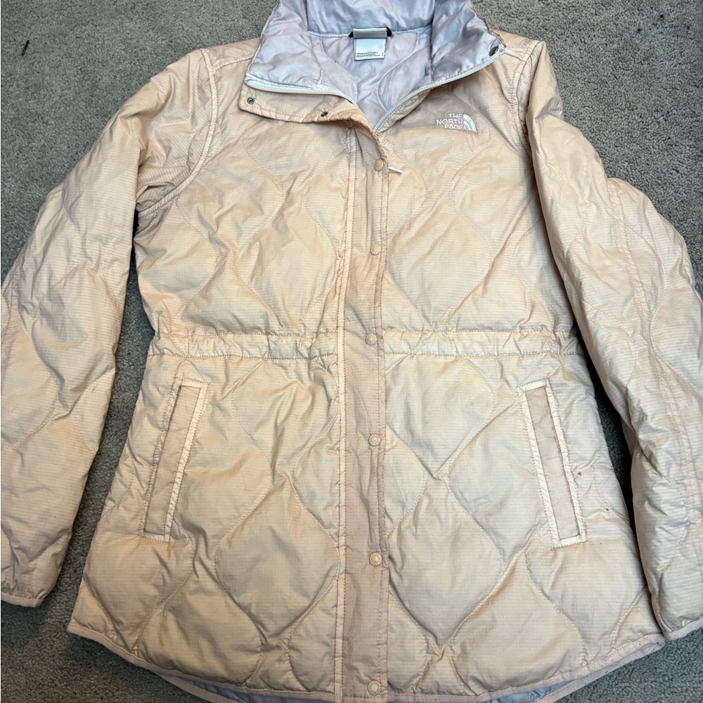 The North Face Women's Light Beige Puffer Jacket